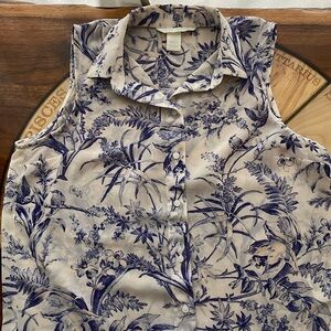 Sheer botanical blouse